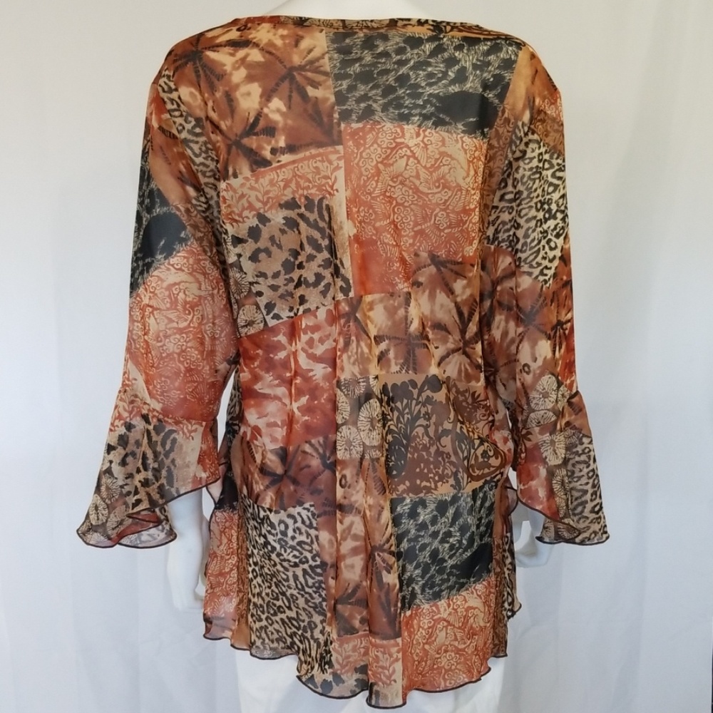 Brown/Rust flowing Blouse - Picture 2 of 2
